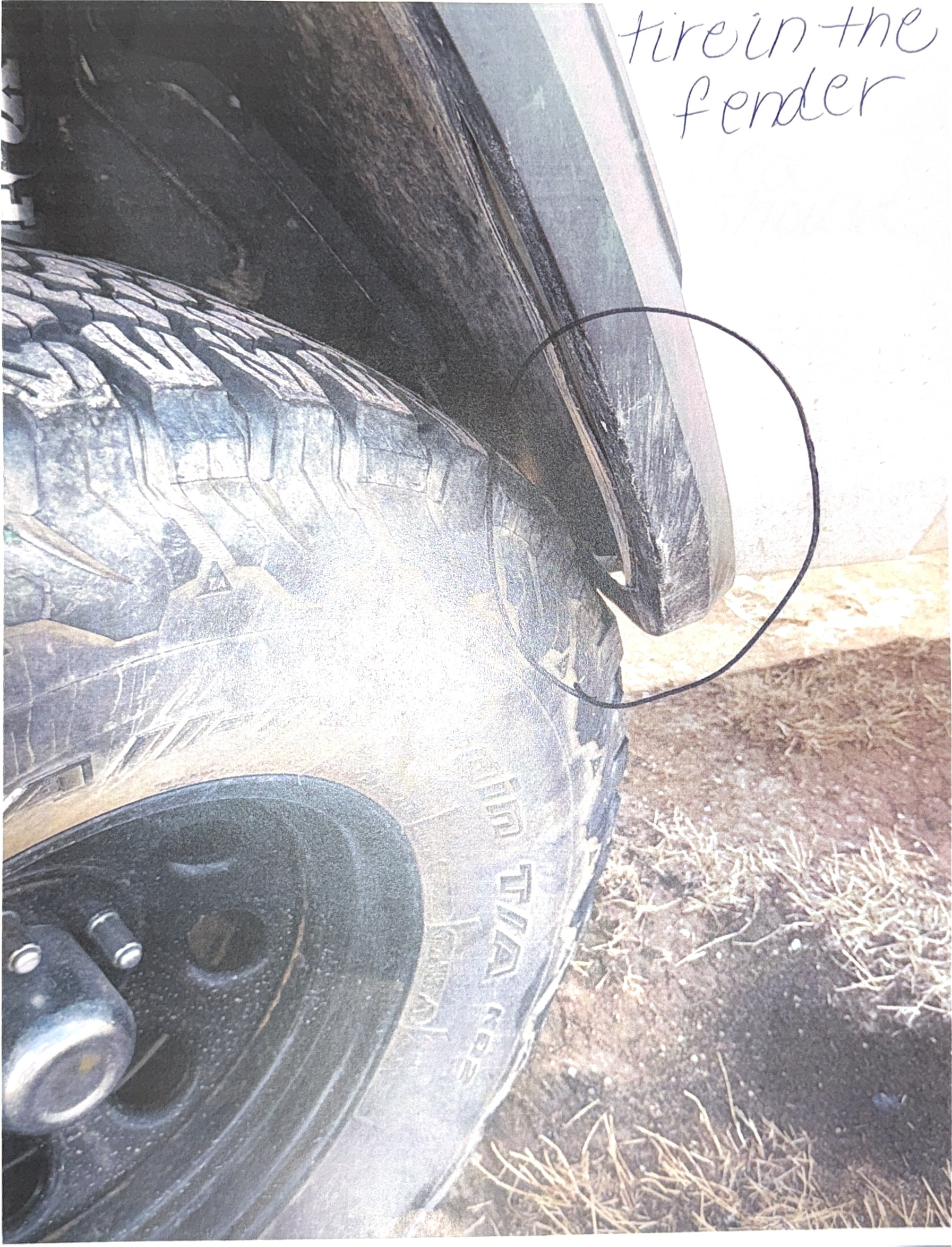 Tire in the Fender