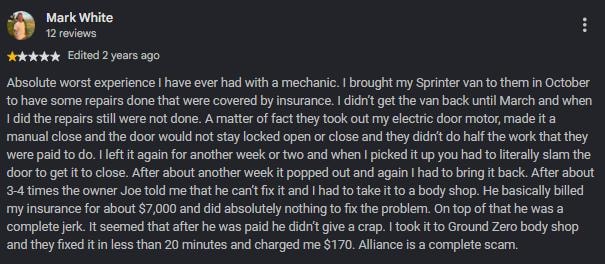 Mark White — Google Review
